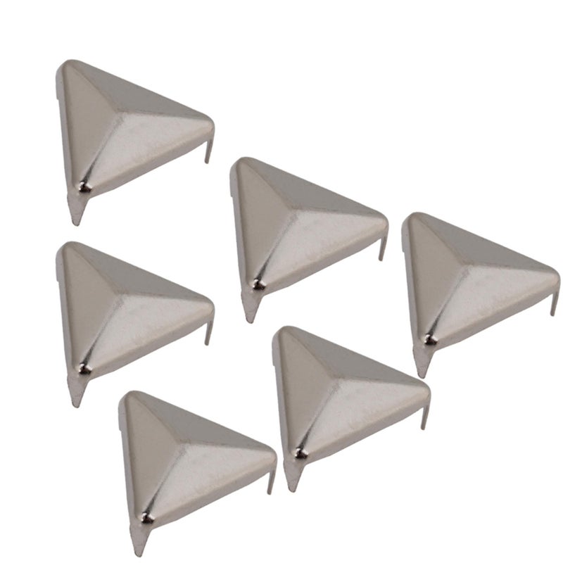 RDEXP Silver Triangle Pyramid Studs Spike Rivet Craft Punk Tacks Nailhead Pack of 200 - Image 3